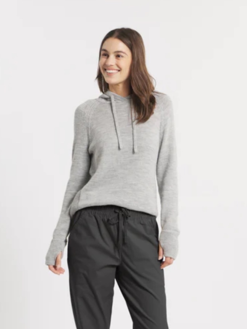 Paka Women’s Hoodie Alpaca Blend Light Gray